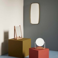 H&uuml;bsch Vg Spejl Retro Rectangle m. Messing Ramme - Rektangel 