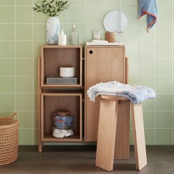 Hbsch Glasbokse Ripple - Mat Glas/Slv Finish - 3 stk.