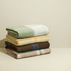 Hbsch Grid Plaid - Lysegrn/Orange