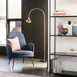 H&uuml;bsch Cone Gulvlampe - Messing/Marmor