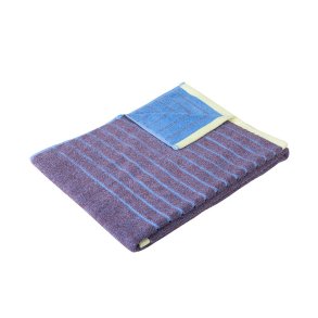 Hbsch Hndklde Promenade - Lilla meleret/Gul - 50x100 cm