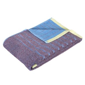 Hübsch Hndklde Promenade - Lilla meleret/Gul - 70x140 cm