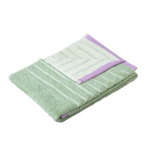 Hbsch Hndklde Promenade - Grn meleret/Lyserd - 70x140 cm