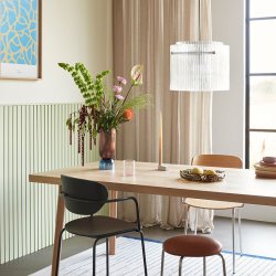 Hbsch Hndlavet Vase Flair - Lyserd/Bl - H31 cm