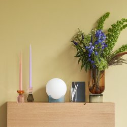 Hbsch Hndlavet Vase Stand - Ravgul/Smoke - H32 cm