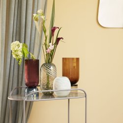 Hbsch Hndlavet Vase Stand - Ravgul/Smoke - H32 cm