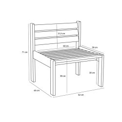H�bsch Haus Udend�rs Loungestol Beige/Sand