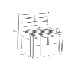H�bsch Haus Udend�rs Loungestol Brun/M�rkebl�