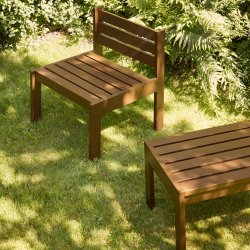 H�bsch Haus Udend�rs Loungestol Brun/M�rkebl�