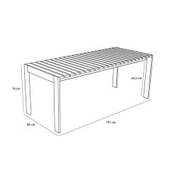 H�bsch Haus Udend�rs Spisebord Large Beige