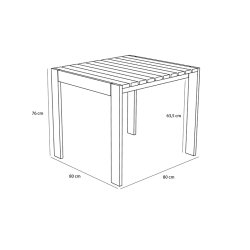 H�bsch Haus Udend�rs Spisebord Small Beige