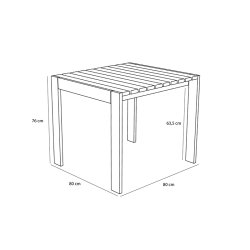 H�bsch Haus Udend�rs Spisebord Small Brun