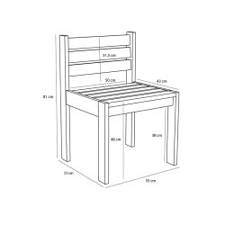 H�bsch Haus Udend�rs Spisestol Brun/M�rkebl�