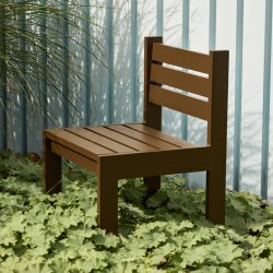 H�bsch Haus Udend�rs Spisestol Brun/M�rkebl�