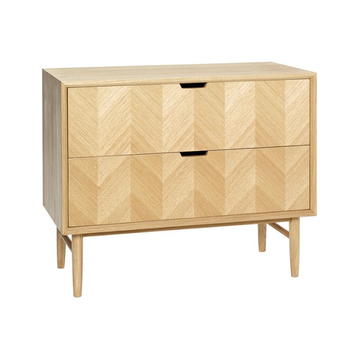 Hbsch Herringbone Kommode Skuffer Natur