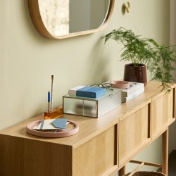 Hbsch Herringbone Konsolbord Skuffer Natur