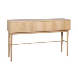 Hbsch Herringbone Konsolbord Skuffer Natur