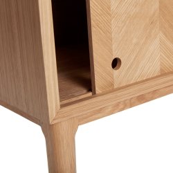 Hbsch Herringbone Konsolbord Sliding Doors Natur