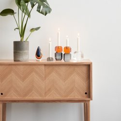 Hbsch Herringbone Konsolbord Sliding Doors Natur