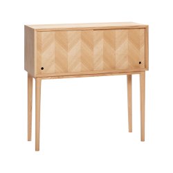 Hbsch Herringbone Konsolbord Sliding Doors Natur