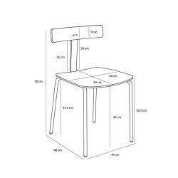 H�bsch Hock Spisestol Natur/Sort
