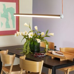 H&uuml;bsch Interplay Pendel Brun/Bl/Orange Stor