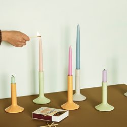 H&uuml;bsch Kindred Lysestager Orange st af 2