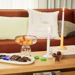 H&uuml;bsch Kindred Lysestager Orange st af 2