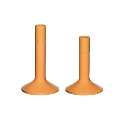 H&uuml;bsch Kindred Lysestager Orange st af 2