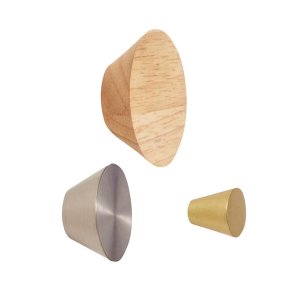 Hbsch Cone Knager - Tr, Metal & Messing - 3 stk.