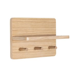 Hbsch Knagerkke Space m. Hylde og 3 Knager - Eg