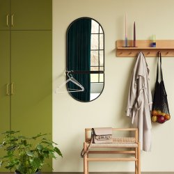 Hbsch Knagerkke m. Hylde og 7 Knager - Eg