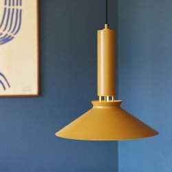 Hbsch Coney Pendel Lampe - Brunt Metal