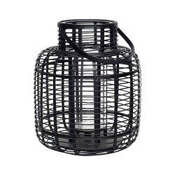 H&uuml;bsch Lanterne Reservoir - Sort Bambus - 2 Stk