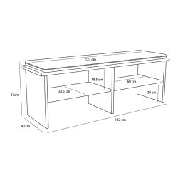 H�bsch Layer B�nk Lysegr�/Natur