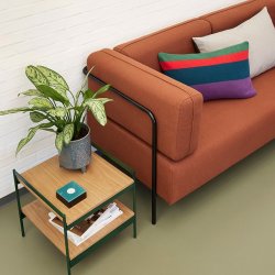 Hbsch Line Pude Strikket 40x60 cm - Grn/Rd/Lilla/Sort