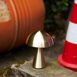 Hbsch Mush Transportabel Lampe Messingfarve