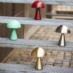 Hbsch Mush Transportabel Lampe Messingfarve