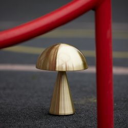 Hbsch Mush Transportabel Lampe Messingfarve