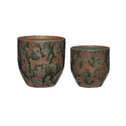 Hbsch Normu Potte St af 2 stk Brun/Grn