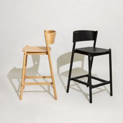 H&uuml;bsch Oblique Barstol - Natur