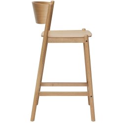 H&uuml;bsch Oblique Barstol - Natur