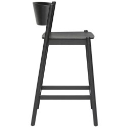 H&uuml;bsch Oblique Barstol - Sort