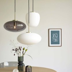 Hbsch Reflect Pendel Lampe Elipse - Spejlglas/Messing 