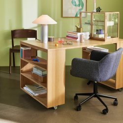 H&uuml;bsch Orbit Bordlampe Metallic Silver