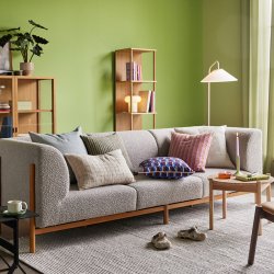 Hbsch Ori Pude 50x50 cm Oliven/Beige