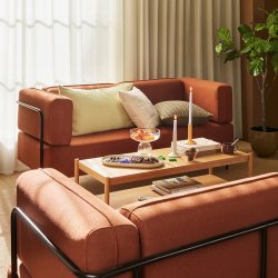 Hbsch Ori Pude 50x50 cm Oliven/Beige