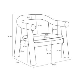 H�bsch Ouli Loungestol Lysegr� Melange