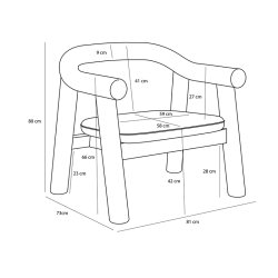H�bsch Ouli Loungestol M�rkebl�