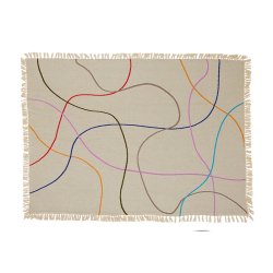 H&uuml;bsch Outline Tppe - Sand/Flerfarvet